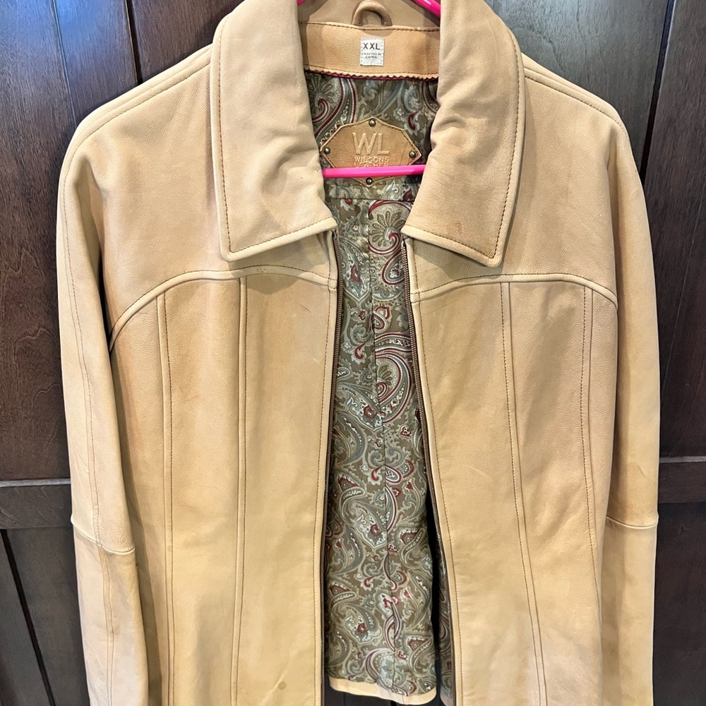 Wilson Leather  Tan Leather Jacket